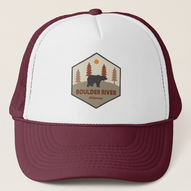 Boulder River Wilderness Washington Bear Trucker Hat (Front)