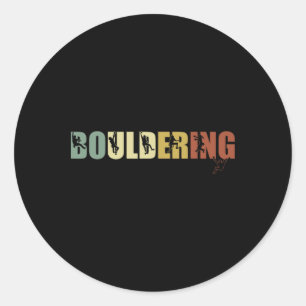 Boulder Sport Climbing And Bouldering Classic Round Sticker