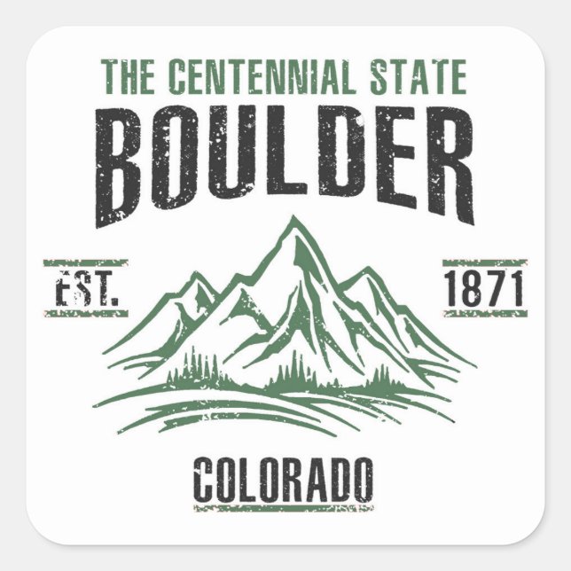 Boulder Square Sticker (Front)