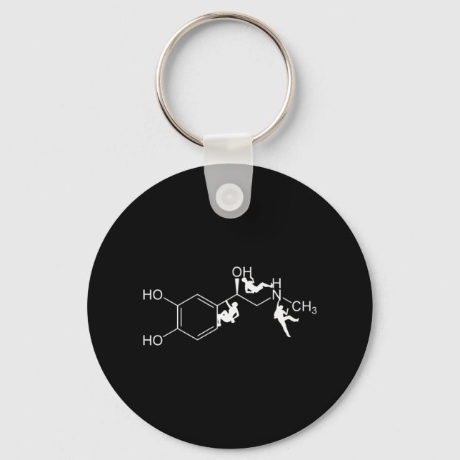 Boulderer & Climbing Adrenaline Formula CHNO Gift  Key Ring (Front)