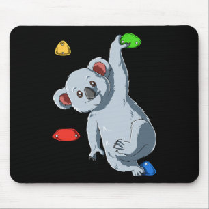 Bouldering And Rock Climbing Koala Mouse Pad