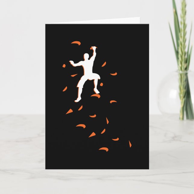 Bouldering Boulder Sport Climbing Wall Card (Front)
