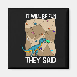 Bouldering Climber Boulderer Artificial Dinosaur C Magnet