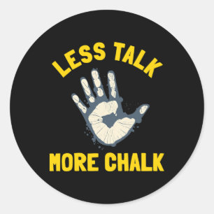 Bouldering Climber Chalk Boulderer Artificial Rock Classic Round Sticker