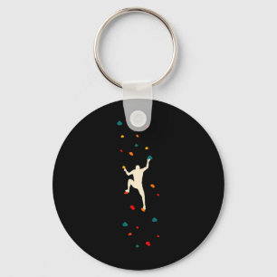 Bouldering Climber Free Climbing Small Rock Format Key Ring