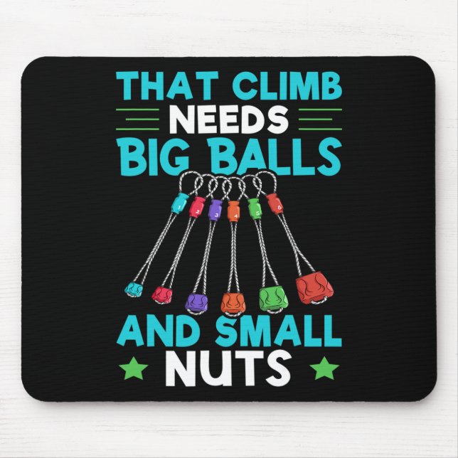 Bouldering Funny Rock Climbing  Mouse Pad (Front)