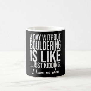 Bouldering funny sports gift coffee mug