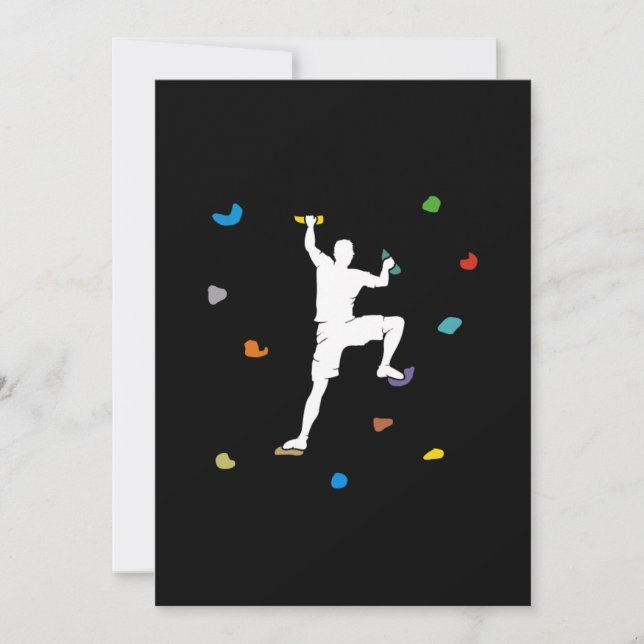 Bouldering Hall Climb Wall Gift Invitation (Front)