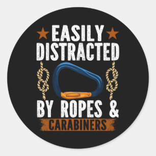 Bouldering Mountain Climbing Classic Round Sticker