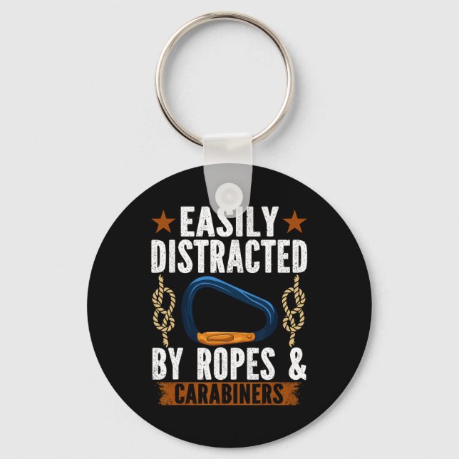 Bouldering Mountain Climbing  Key Ring (Front)