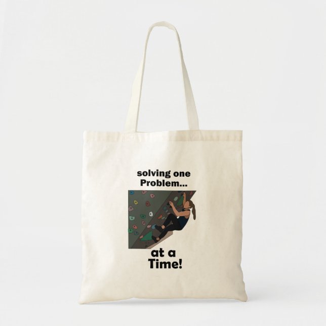 Bouldering Problem Solver Rock Climbing Party Tote Bag (Front)