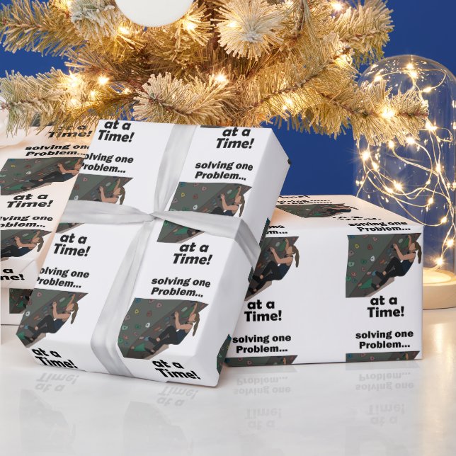 Bouldering Problem Solver Rock Climbing Party Wrapping Paper (Holidays)