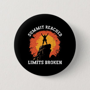 Bouldering Rock Climber Summit Reach Mountain Rock 6 Cm Round Badge