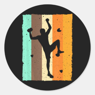 Bouldering Rock Climbing For Classic Round Sticker