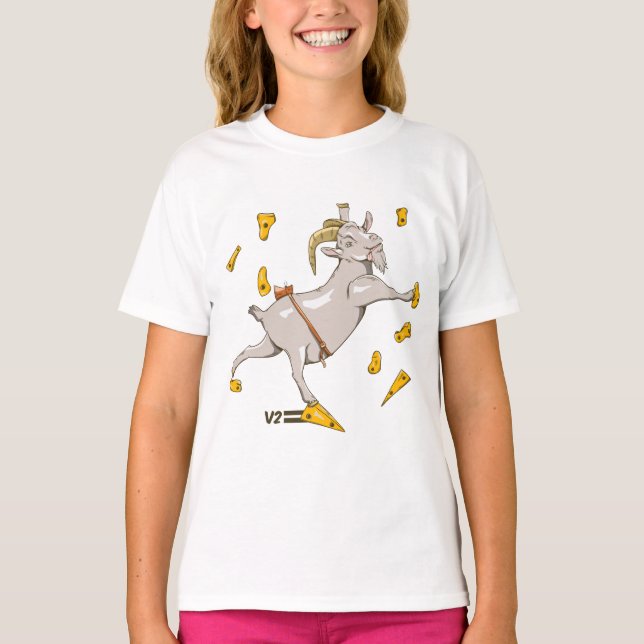 Bouldering rock climbing goat T-Shirt (Front)