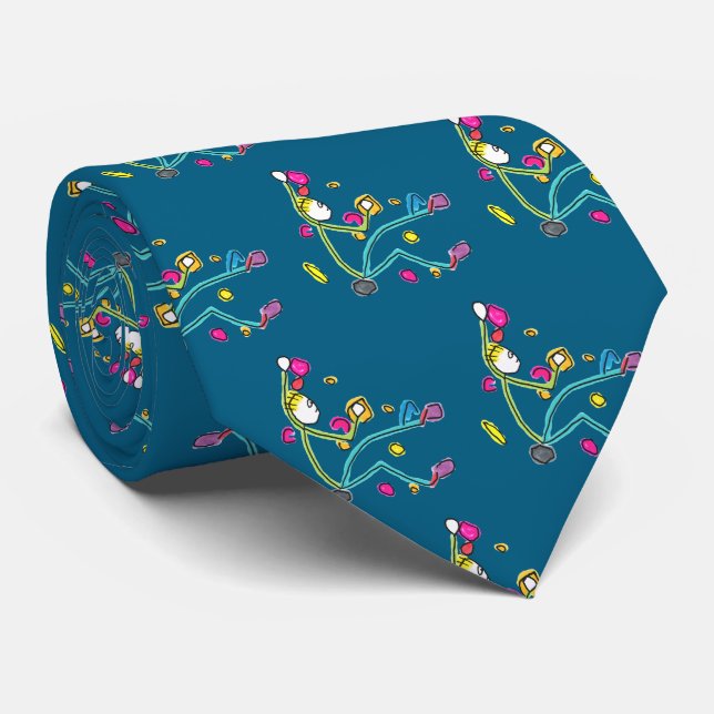 Bouldering Stickman Tie (Rolled)