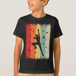 Bouldering Vintage Rock Climbing Retro Men Climber T-Shirt