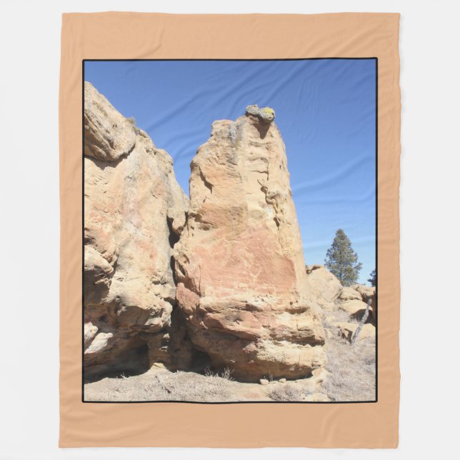 Boulders Across New Mexico Fleece Blanket (Front)