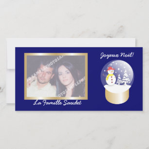 Boule a neige Snow globe cartes Holiday Card