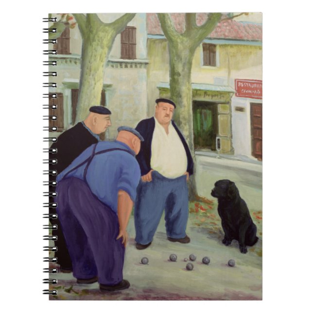 Boules Players Spiral Notebook (Front)