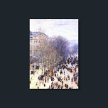 Boulevard des Capucines by Claude Monet, Fine Art Canvas Print<br><div class="desc">Boulevard des Capucines (1873) by Claude Monet is a vintage impressionism fine art cityscape painting featuring a street scene in Paris, France. The Boulevard des Capucines is one of the four "grands boulevards" in Paris, a chain of boulevards running east-west that also includes Boulevard de la Madeleine, Boulevard des Italiens,...</div>