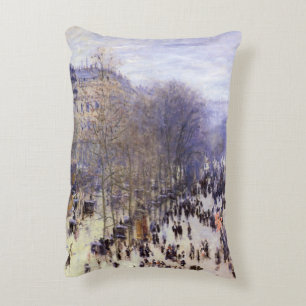Boulevard des Capucines by Claude Monet, Fine Art Decorative Cushion