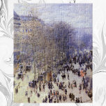 Boulevard des Capucines by Claude Monet, Fine Art Jigsaw Puzzle<br><div class="desc">Boulevard des Capucines (1873) by Claude Monet is a vintage impressionism fine art cityscape painting featuring a street scene in Paris, France. The Boulevard des Capucines is one of the four "grands boulevards" in Paris, a chain of boulevards running east-west that also includes Boulevard de la Madeleine, Boulevard des Italiens,...</div>