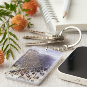 Boulevard des Capucines by Claude Monet, Fine Art Key Ring