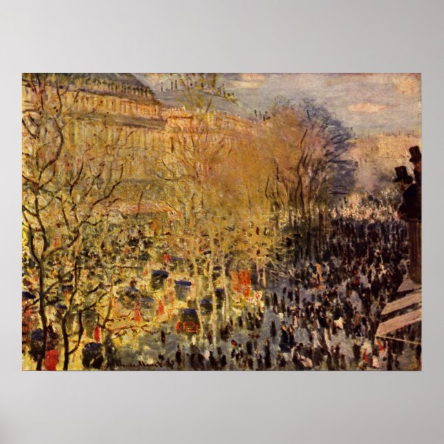 Boulevard des Capucines by Claude Monet, Fine Art Poster (Front)