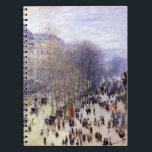 Boulevard des Capucines by Claude Monet, Fine Art Spiral Notebook<br><div class="desc">Boulevard des Capucines (1873) by Claude Monet is a vintage impressionism fine art cityscape painting featuring a street scene in Paris, France. The Boulevard des Capucines is one of the four "grands boulevards" in Paris, a chain of boulevards running east-west that also includes Boulevard de la Madeleine, Boulevard des Italiens,...</div>