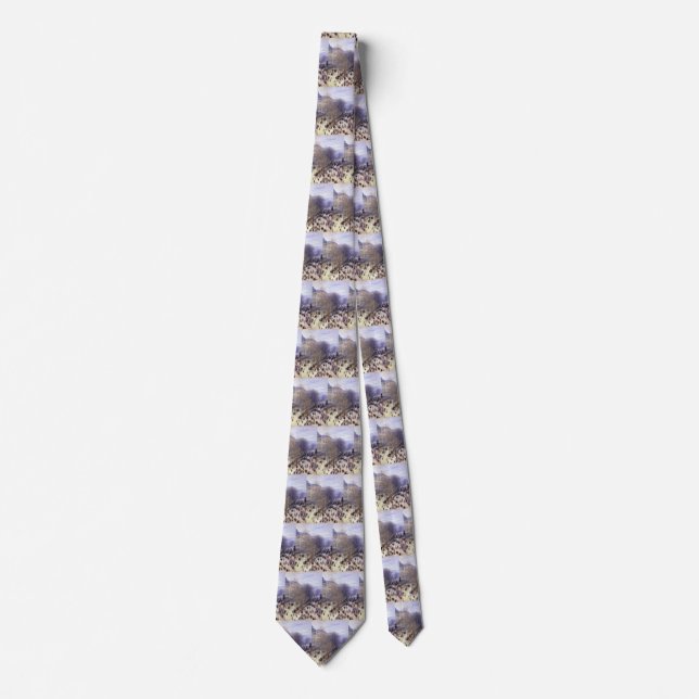 Boulevard des Capucines by Claude Monet, Fine Art Tie (Front)