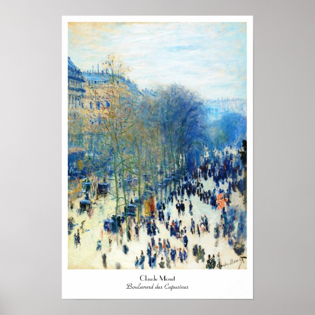 Boulevard des Capucines Claude Monet fine art Poster (Front)