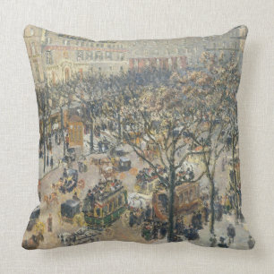 Boulevard des Italiens, Morning, Sunlight, 1897 Cushion