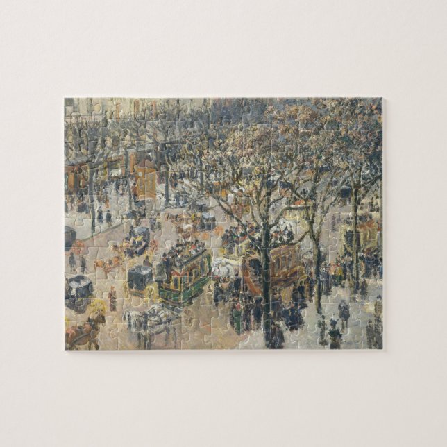 Boulevard des Italiens, Morning, Sunlight, 1897 Jigsaw Puzzle (Horizontal)