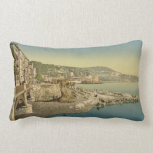 Boulevard du midi, Nice, French Riviera Lumbar Cushion
