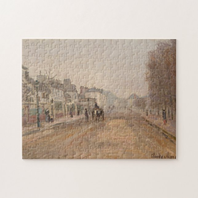 Boulevard Heloise in Argenteuil Monet Fine Art Jigsaw Puzzle (Horizontal)