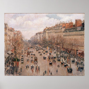 Boulevard Monmartre in Paris by Camille Pissarro Poster