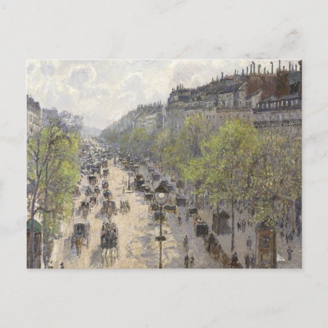 Boulevard Montmartre Camille Pissarro Postcard (Front)