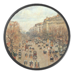 Boulevard Montmartre-Eremitage Camille Pissarro   Hockey Puck