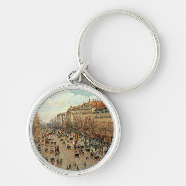 Boulevard Montmartre-Eremitage Camille Pissarro   Key Ring (Front)