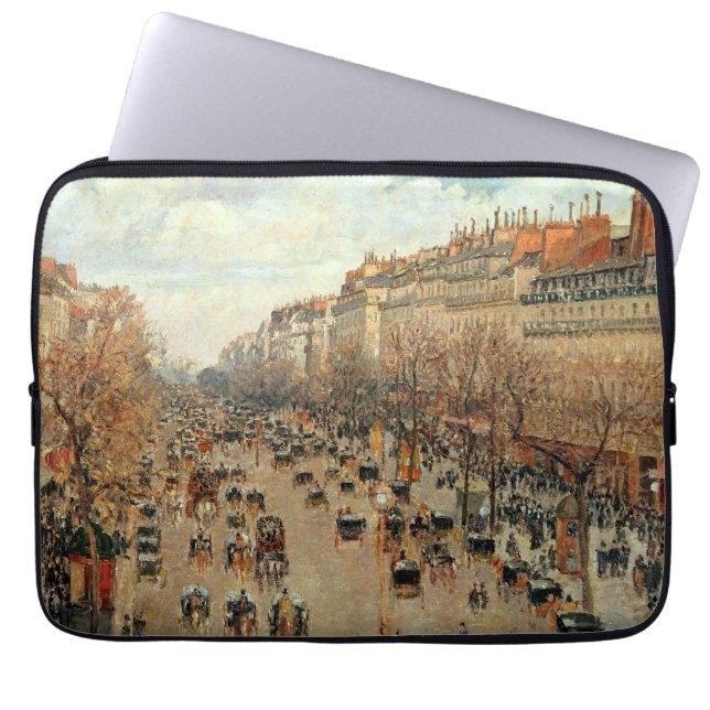 Boulevard Montmartre-Eremitage Camille Pissarro   Laptop Sleeve (Front)