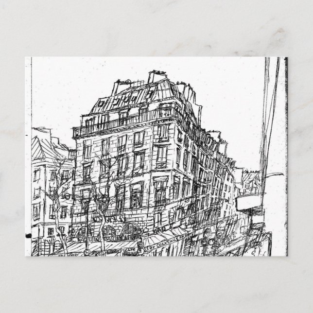 Boulevard Paris architecture bohême rue existe en Postcard (Front)