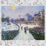 Boulevard Saint Denis Argenteuil by Claude Monet Jigsaw Puzzle<br><div class="desc">Boulevard Saint Denis Argenteuil, Snow Effect (1875) by Claude Monet is a vintage impressionism fine art nature painting. A cityscape with a snow covered road in the town of Argenteuil, France during the winter. People are walking along the street and the buildings of the city are in the distance. About...</div>