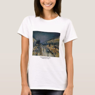 Boulevarde Montmartre at Night ~ Camille Pissarro T-Shirt