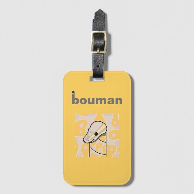 bouman327 ball python Banana Ghost Luggage Tag (Front Vertical)