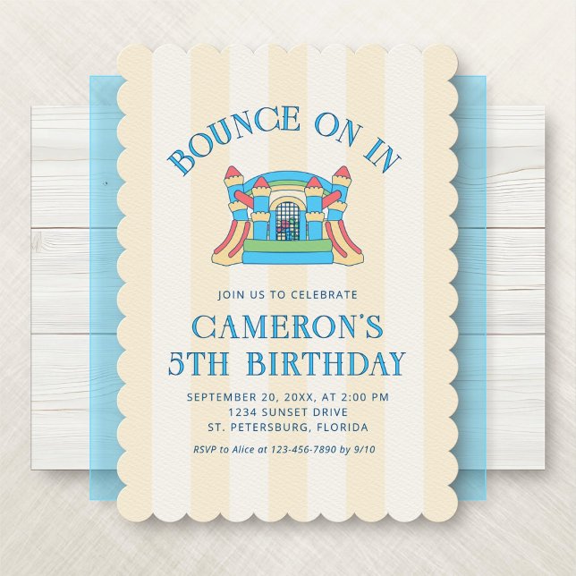 Bounce Castle House Birthday Invitation (Creator Uploaded)