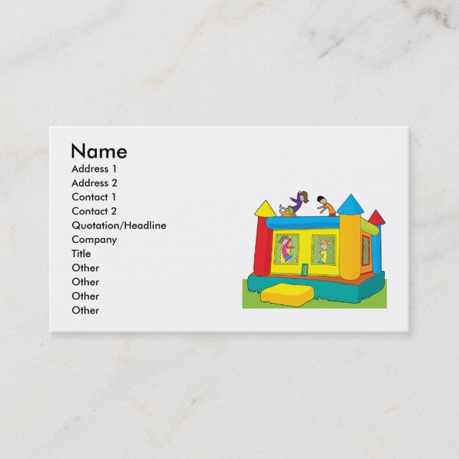 Bounce Castle Kids Business Card (Front)