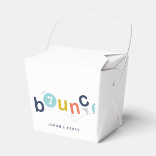 Bounce Colourful Kids Birthday Party Favour Box