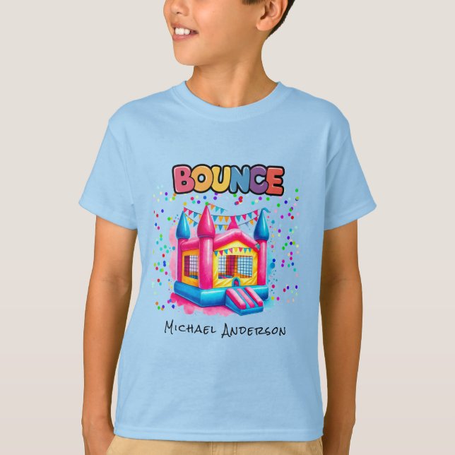 Bounce House Birthday Bash Custom T-Shirt (Front)