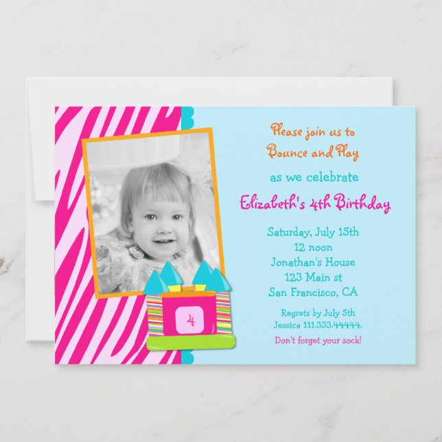 Bounce House Birthday invitation (Front)